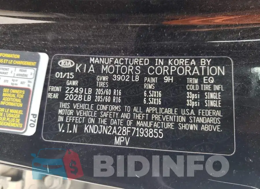 KNDJN2A28F7193855 Photo# 12