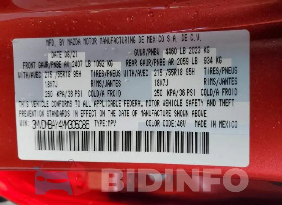 3MVDMBAY4MM305086 Photo# 14