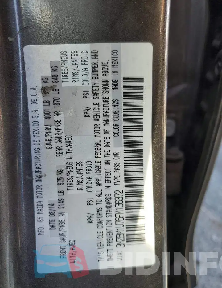 3MZBM1U76FM136372 Photo# 13