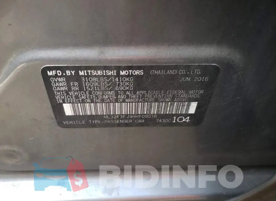 ML32F3FJ9HHF09516 Photo# 12