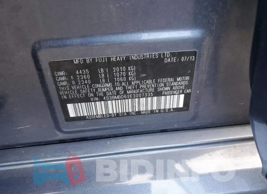 4S3BMBD62E3007335 Photo# 12