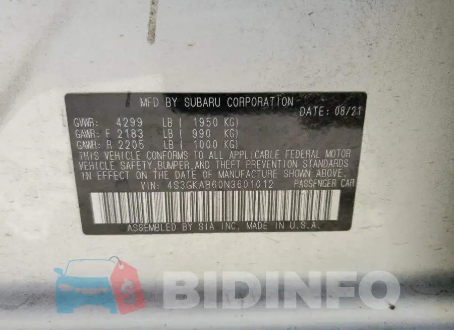 4S3GKAB60N3601012 Photo# 12