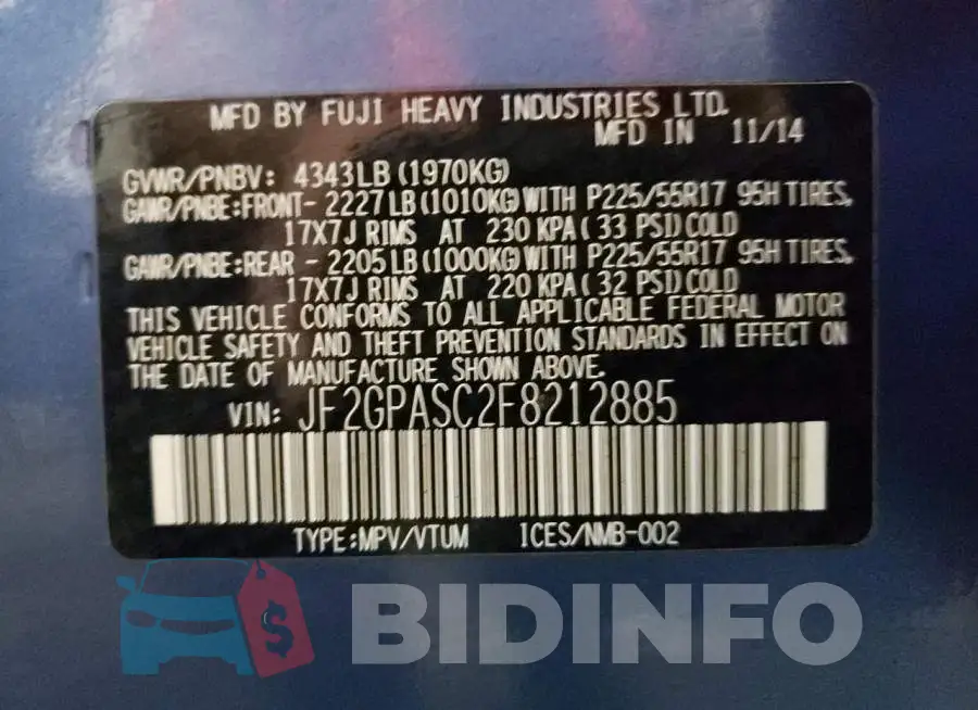 JF2GPASC2F8212885 Photo# 14