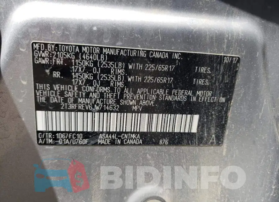 2T3RFREV6JW714632 Photo# 13