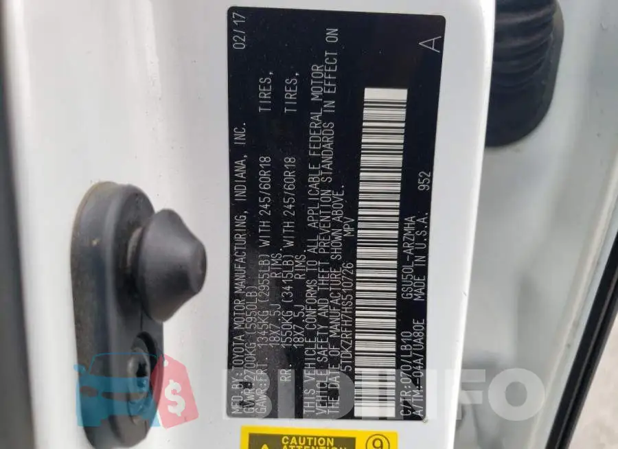 5TDKZRFH7HS510726 Photo# 13