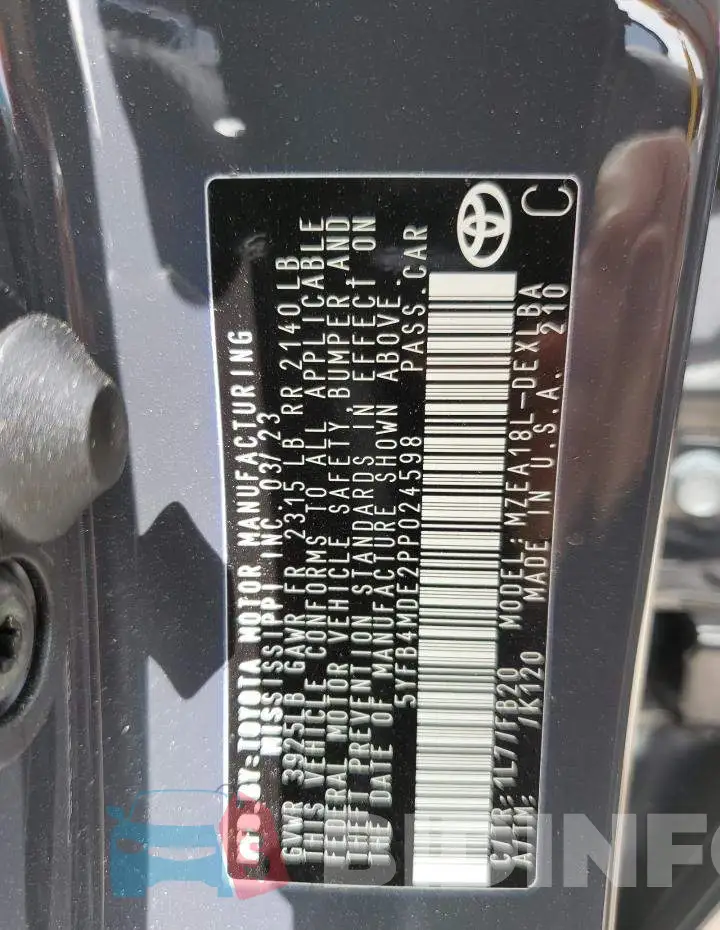 5YFB4MDE2PP024598 Photo# 13