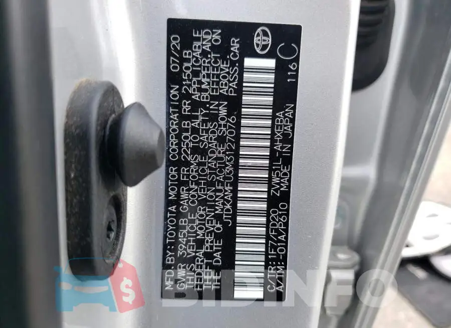 JTDKAMFU3M3127076 Photo# 12