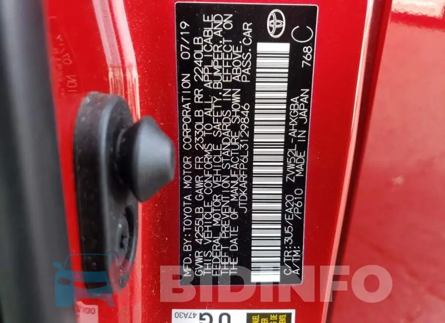 JTDKARFP6L3129846 Photo# 12