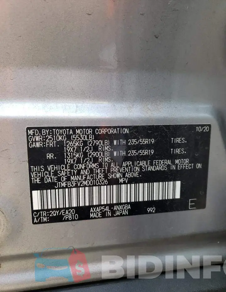 JTMFB3FV2MD010326 Photo# 12