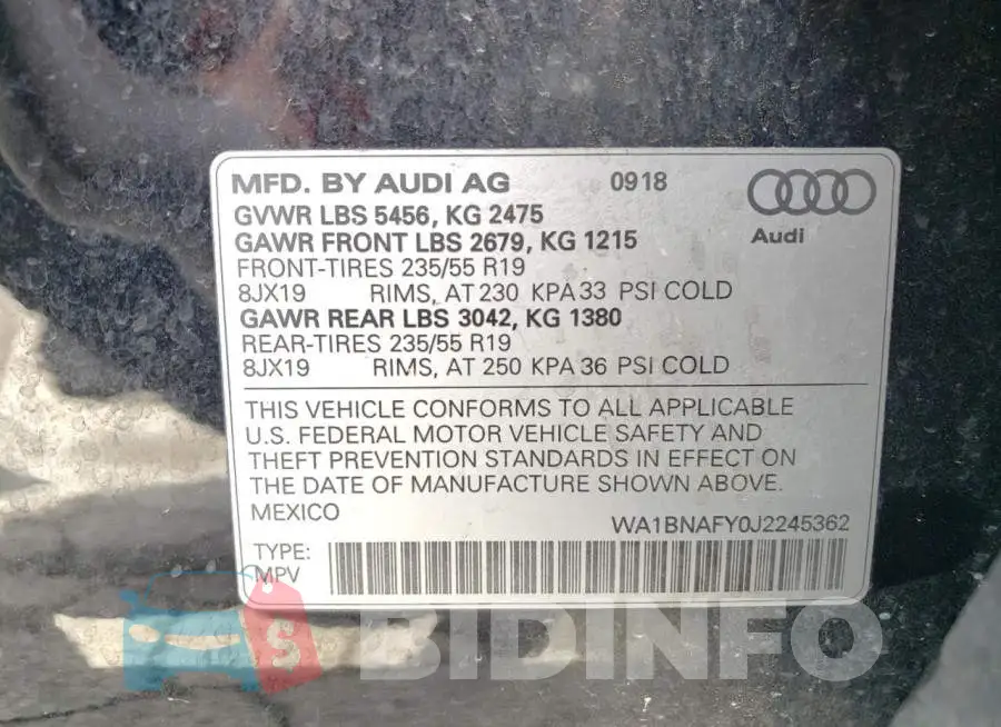 WA1BNAFY0J2245362 Photo# 13
