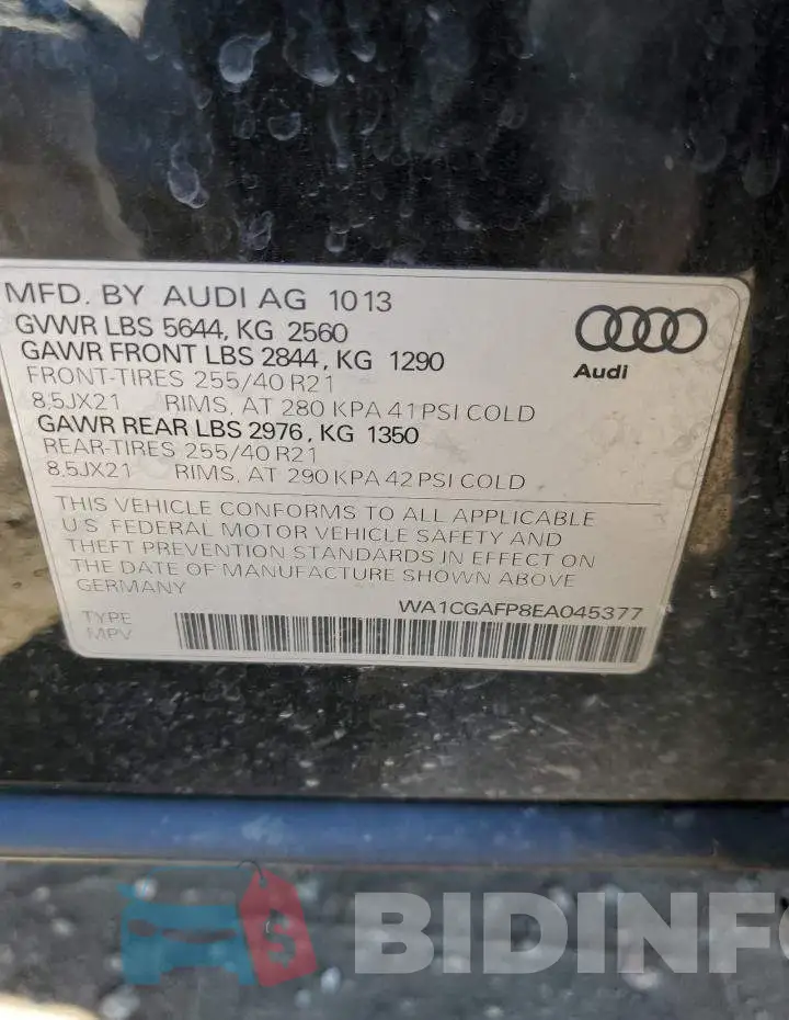 WA1CGAFP8EA045377 Photo# 13