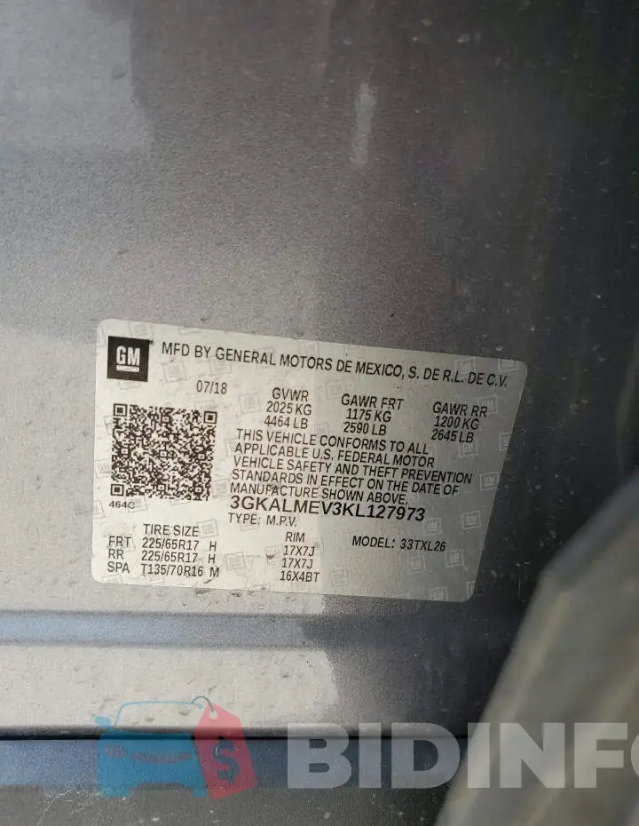 3GKALMEV3KL127973 Photo# 12