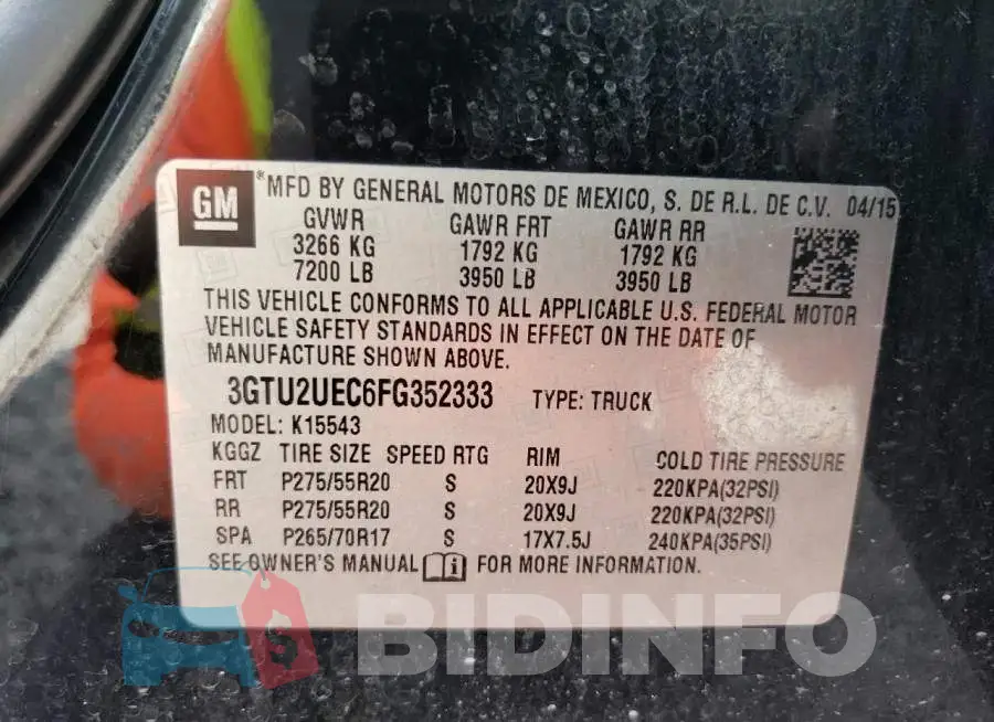 3GTU2UEC6FG352333 Photo# 13