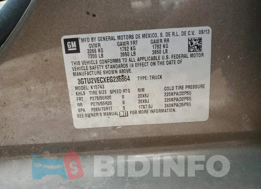 3GTU2VECXEG236864 Photo# 12