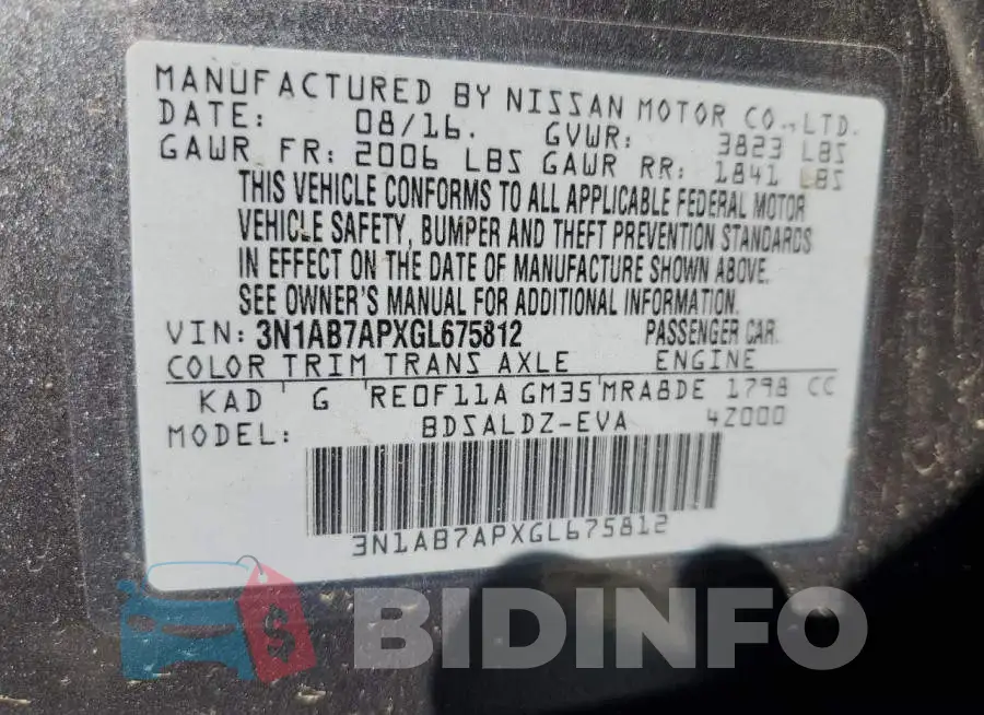 3N1AB7APXGL675812 Photo# 13