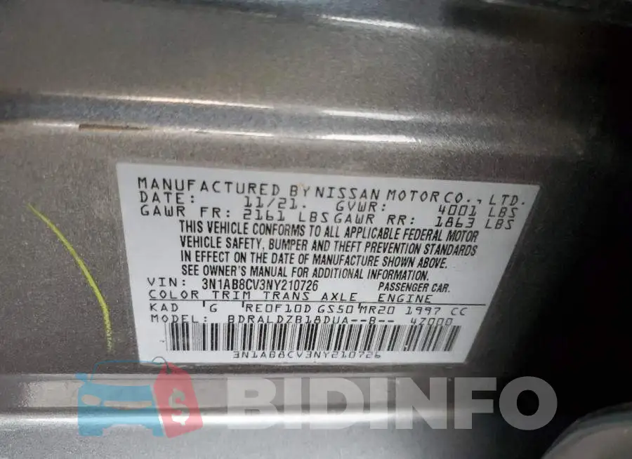 3N1AB8CV3NY210726 Photo# 12