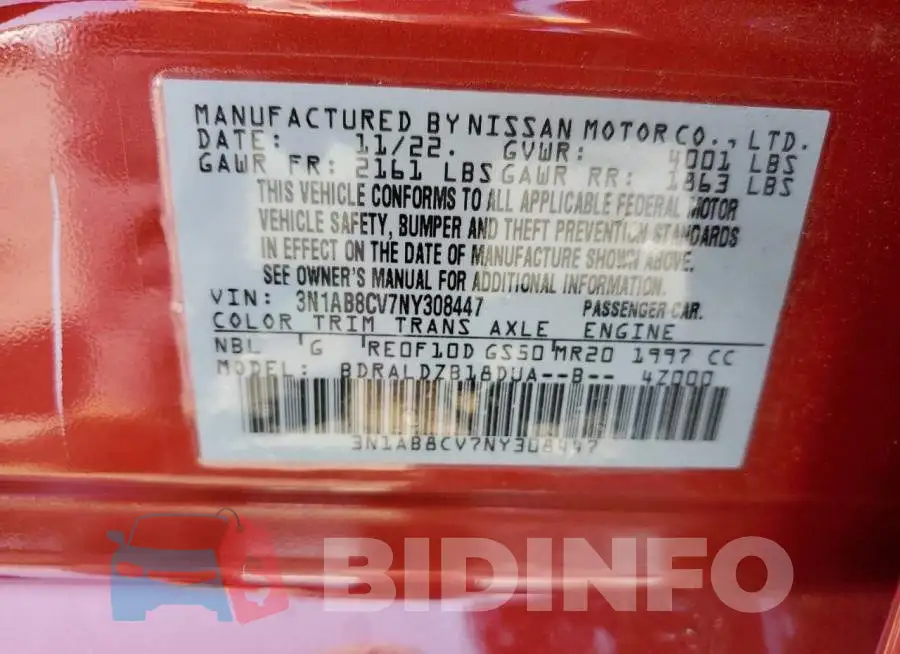 3N1AB8CV7NY308447 Photo# 12