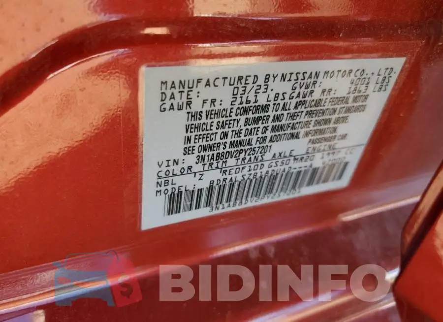 3N1AB8DV2PY257201 Photo# 12