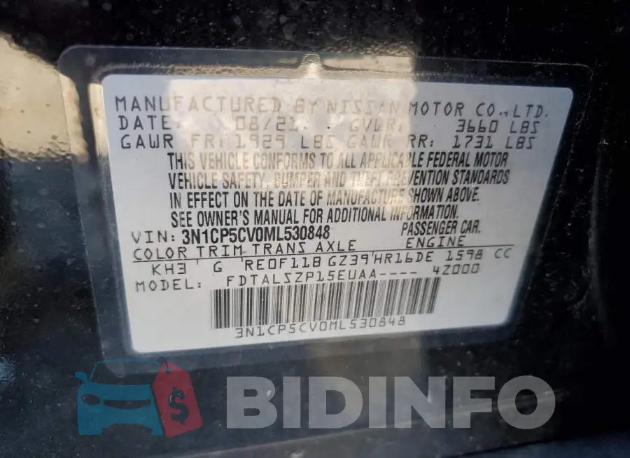 3N1CP5CV0ML530848 Photo# 13