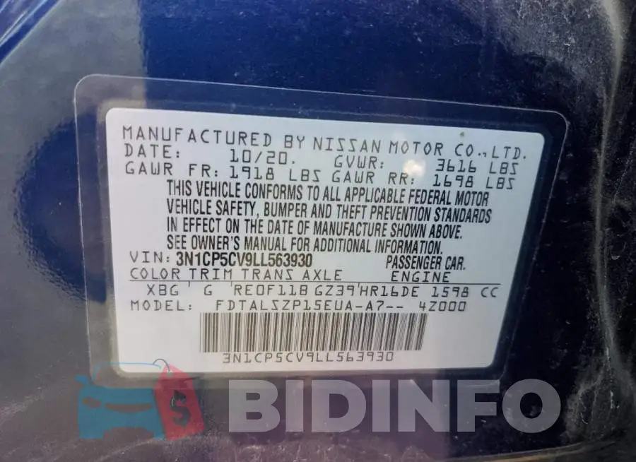 3N1CP5CV9LL563930 Photo# 12