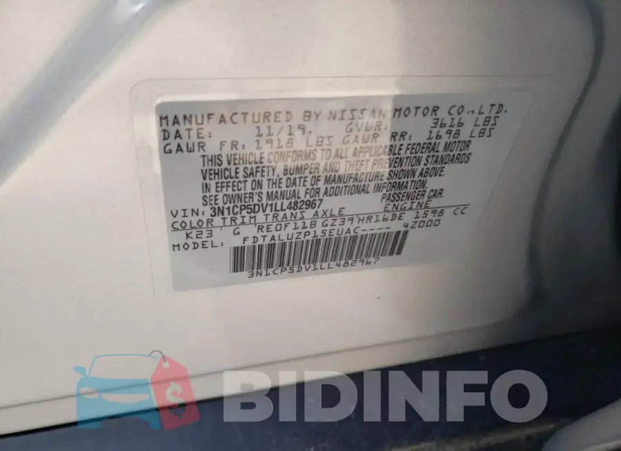 3N1CP5DV1LL482967 Photo# 13
