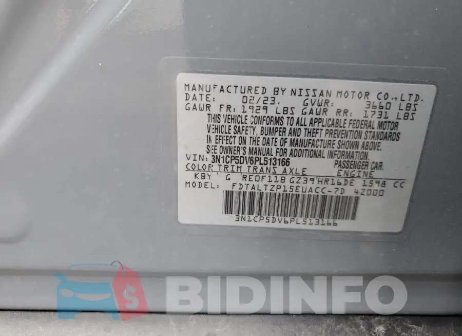 3N1CP5DV6PL513166 Photo# 13