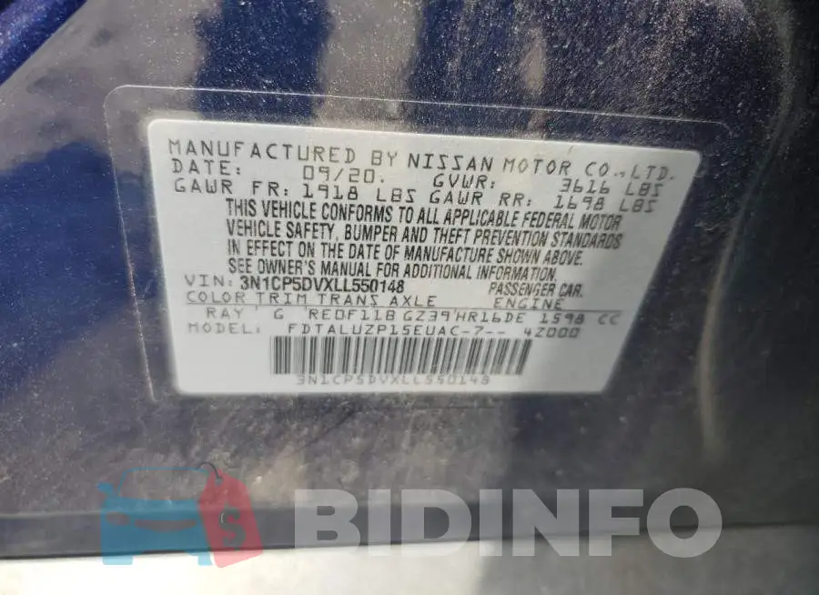 3N1CP5DVXLL550148 Photo# 13