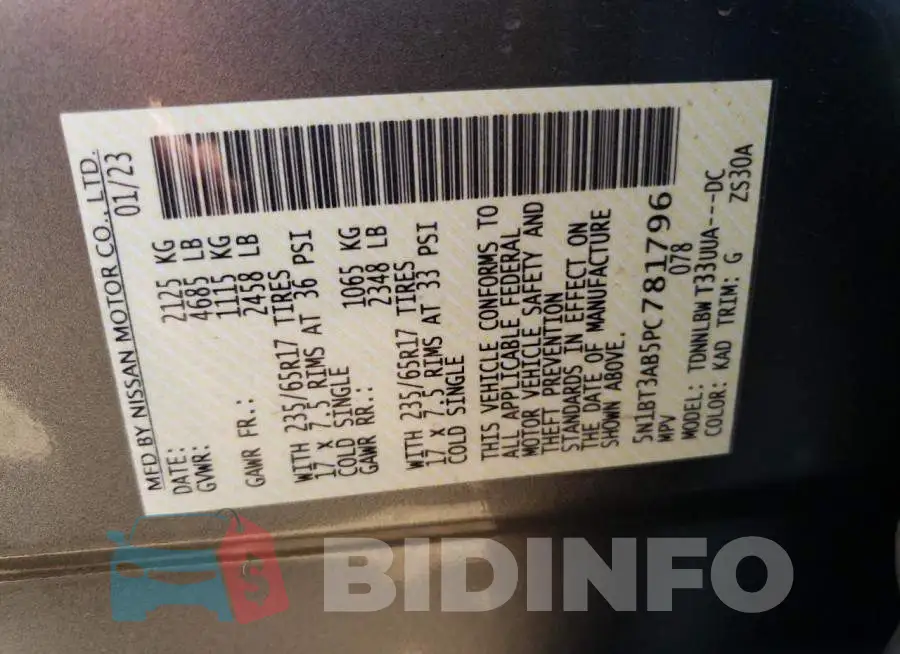5N1BT3AB5PC781796 Photo# 13