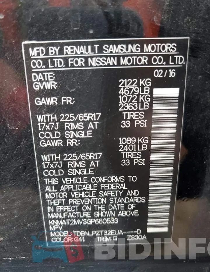 KNMAT2MV3GP660533 Photo# 12