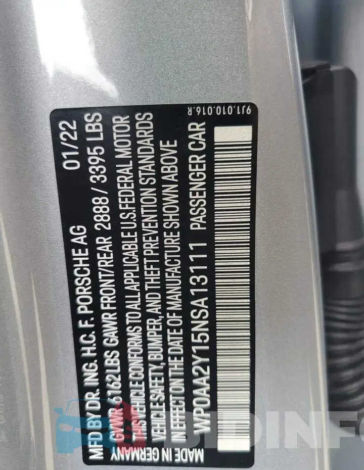 WP0AA2Y15NSA13111 Photo# 12