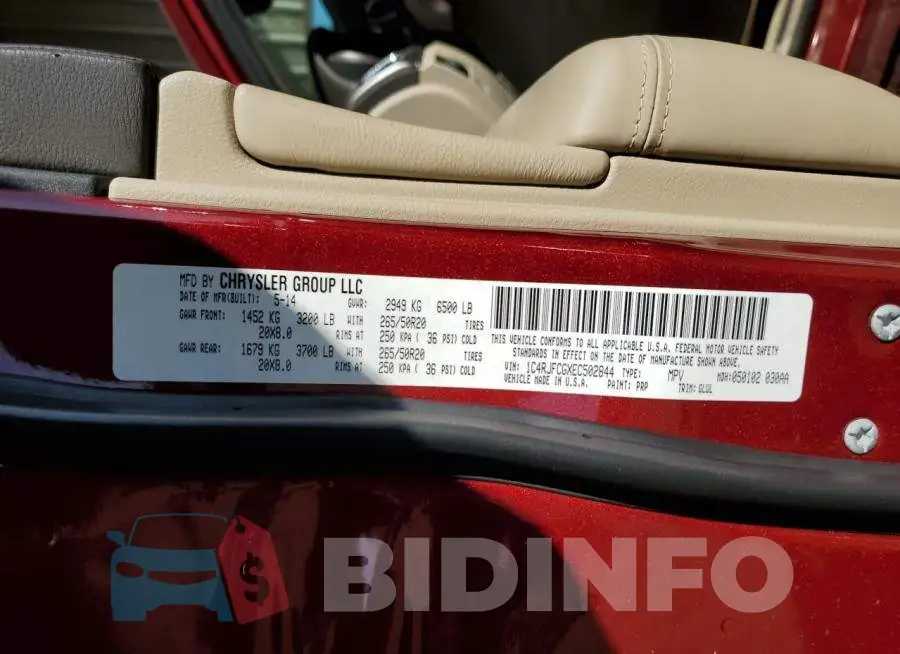 1C4RJFCGXEC502844 Photo# 12