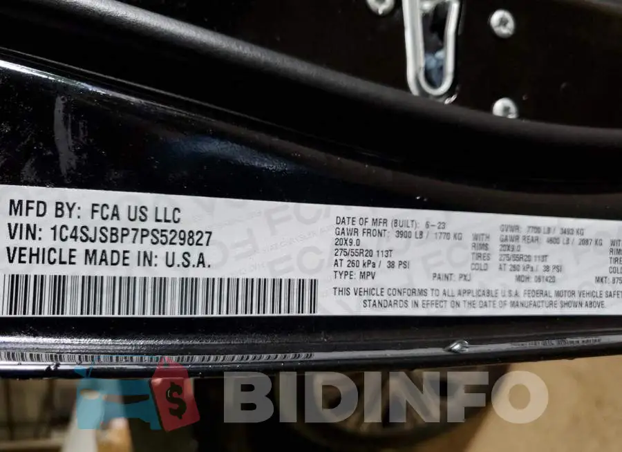 1C4SJSBP7PS529827 Photo# 14