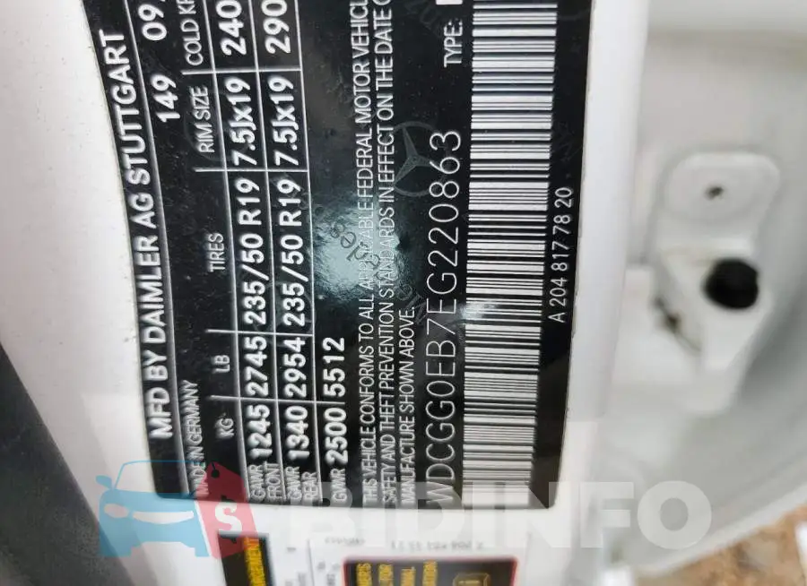 WDCGG0EB7EG220863 Photo# 12