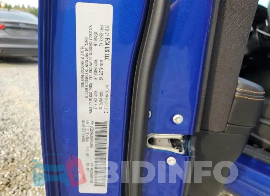 2C3CDXGJ1KH753662 Photo# 12