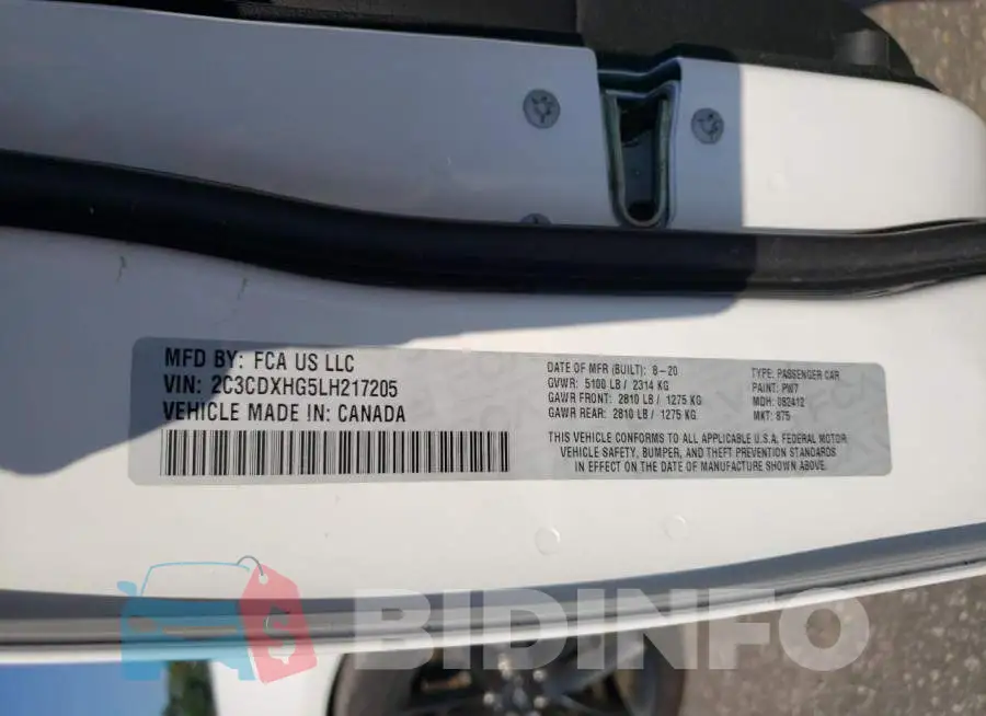 2C3CDXHG5LH217205 Photo# 12