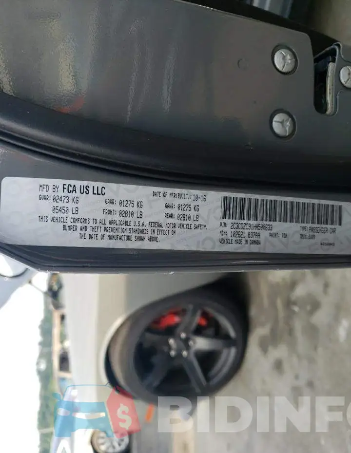 2C3CDZC91HH500633 Photo# 13