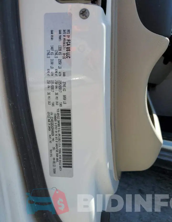 2C4RDGBGXGR400694 Photo# 13