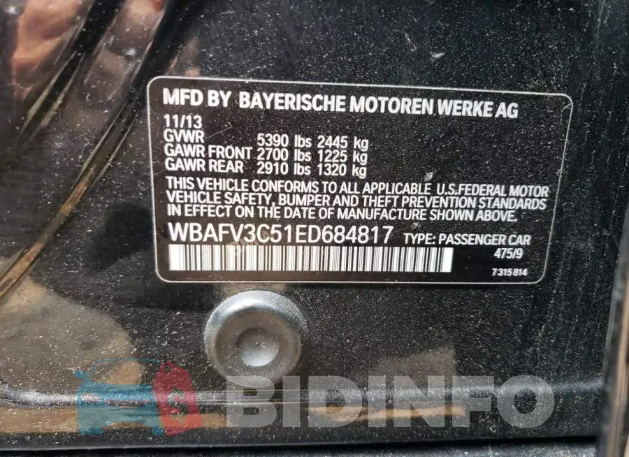 WBAFV3C51ED684817 Photo# 12