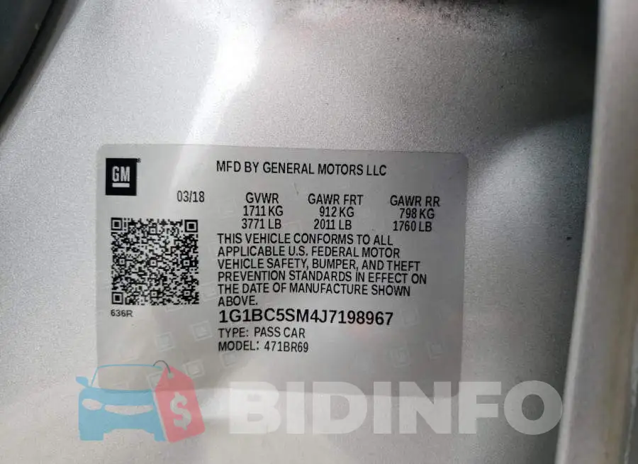 1G1BC5SM4J7198967 Photo# 12