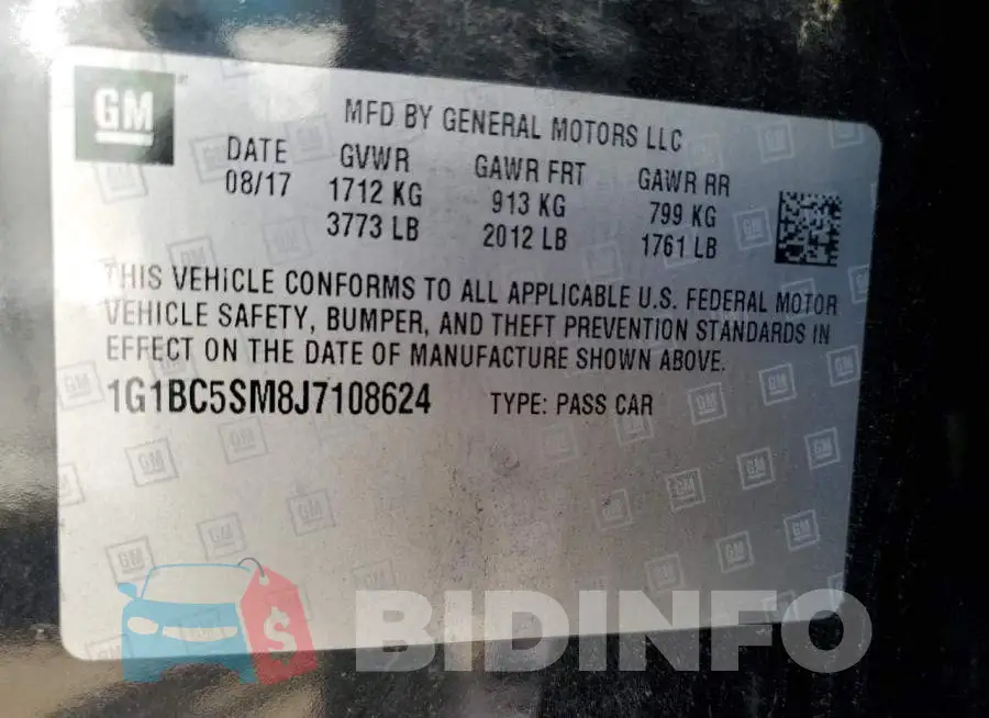 1G1BC5SM8J7108624 Photo# 12