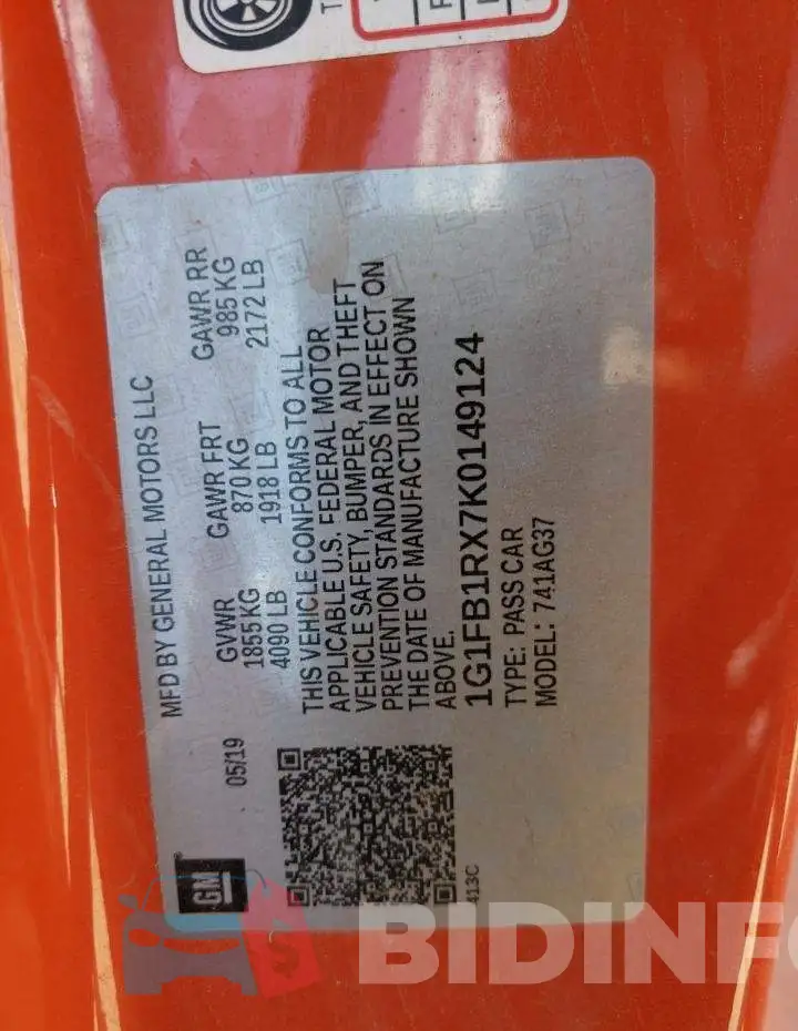 1G1FB1RX7K0149124 Photo# 12