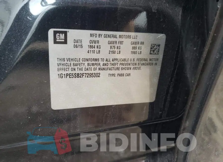 1G1PE5SB2F7295302 Photo# 12
