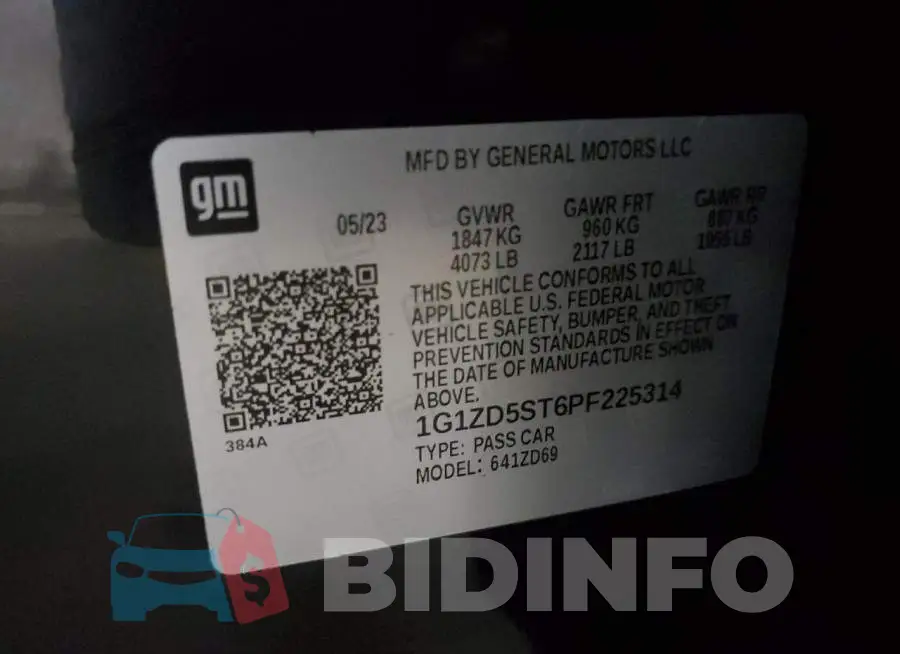 1G1ZD5ST6PF225314 Photo# 13