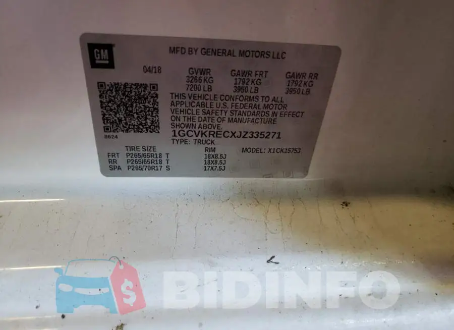 1GCVKRECXJZ335271 Photo# 13