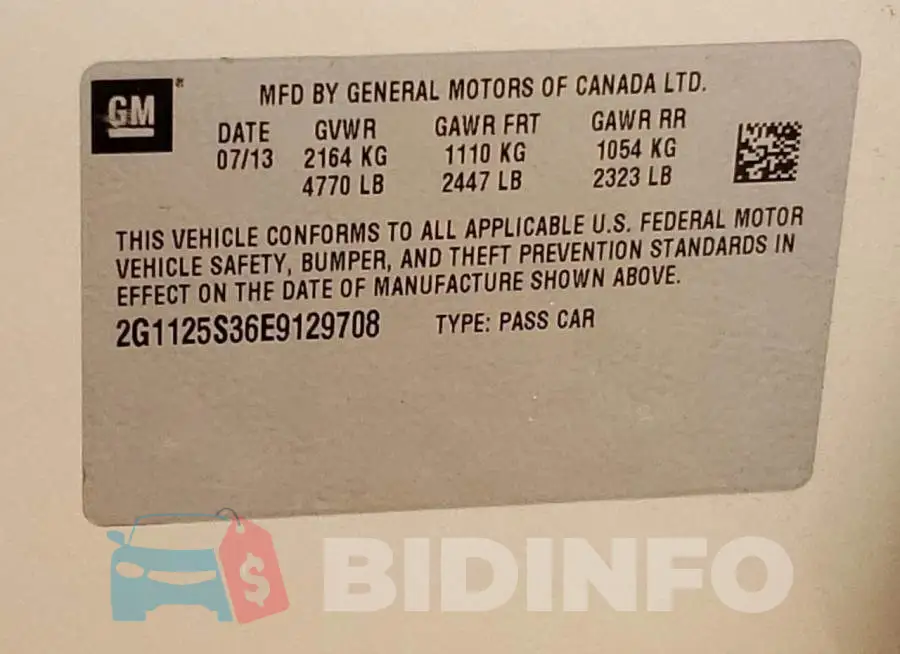 2G1125S36E9129708 Photo# 13