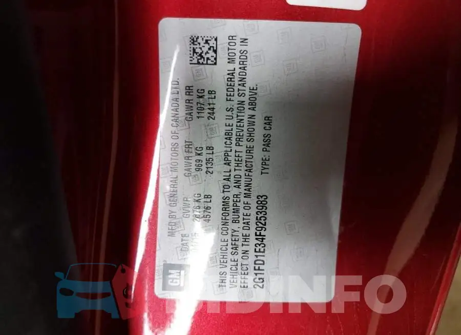 2G1FD1E34F9253983 Photo# 12
