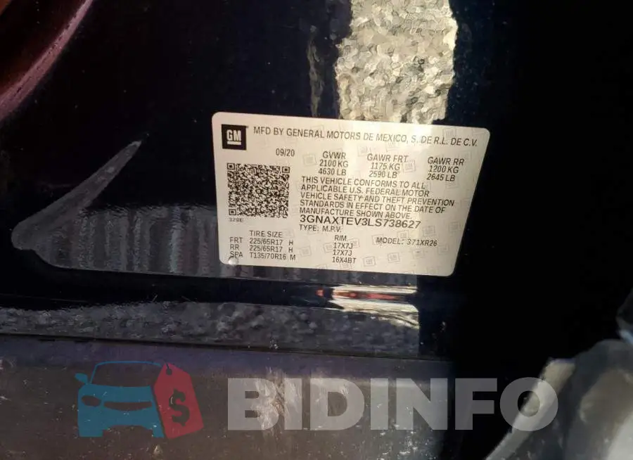 3GNAXTEV3LS738627 Photo# 12