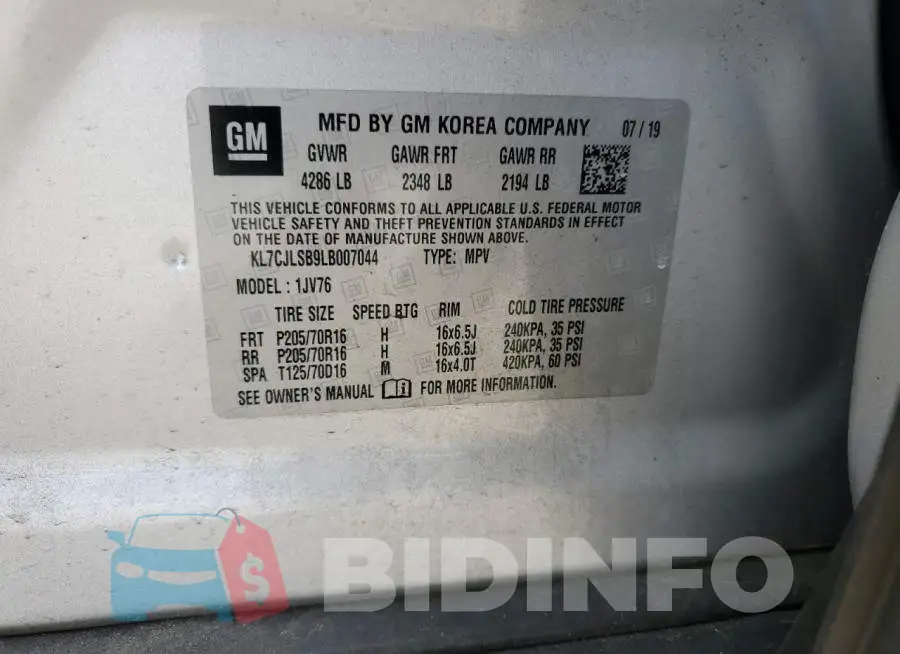 KL7CJLSB9LB007044 Photo# 13