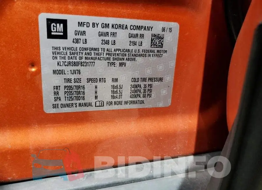 KL7CJRSB0FB231777 Photo# 12