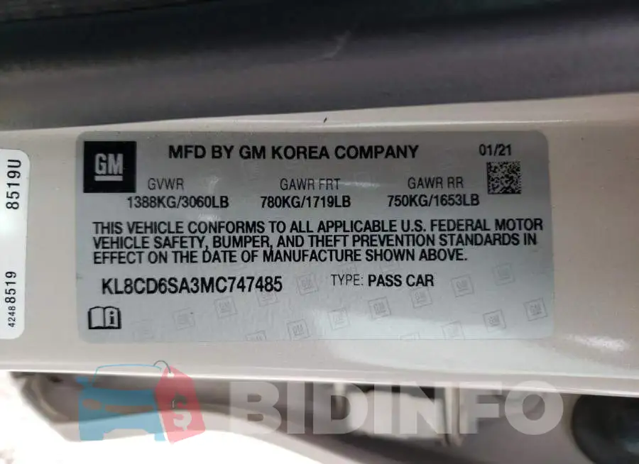 KL8CD6SA3MC747485 Photo# 12